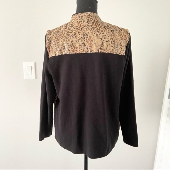 TanJay  Leopard Print Knitted Full Zip Jacket - Picture 4 of 15